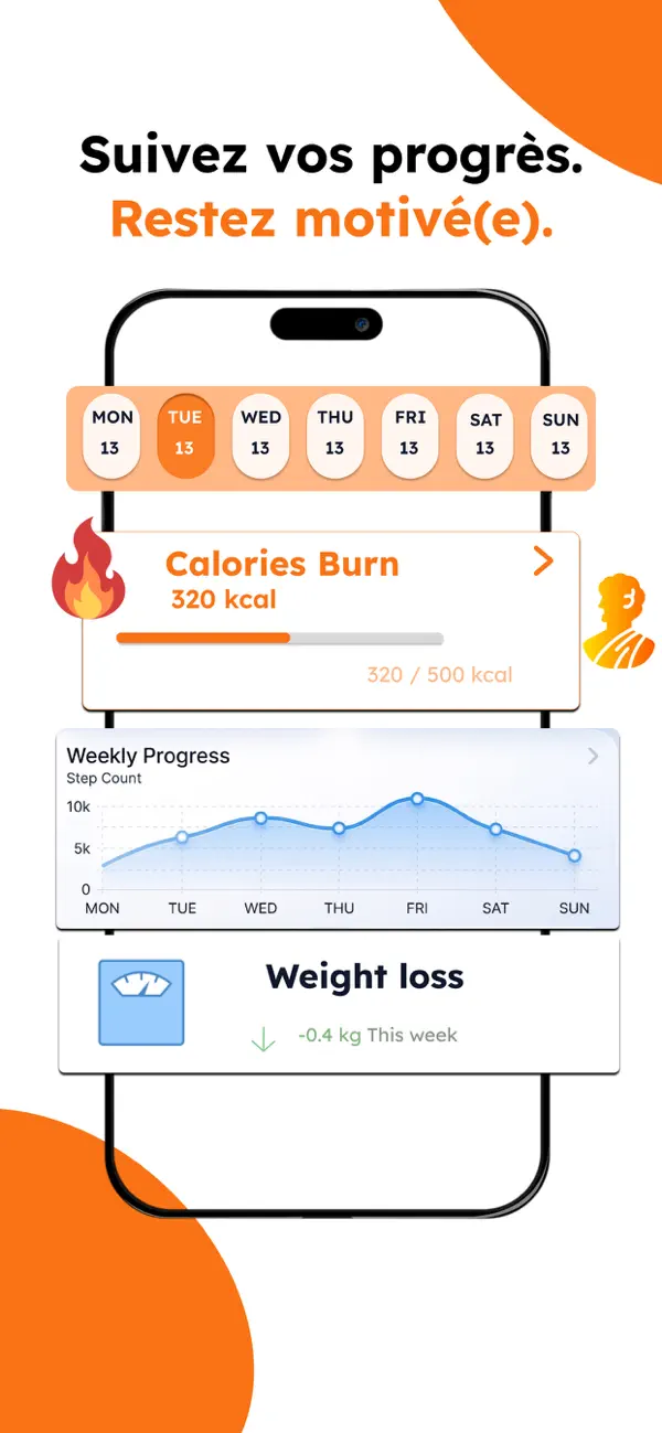 Screenshot #2 pour Perte de poids-Suivi calories