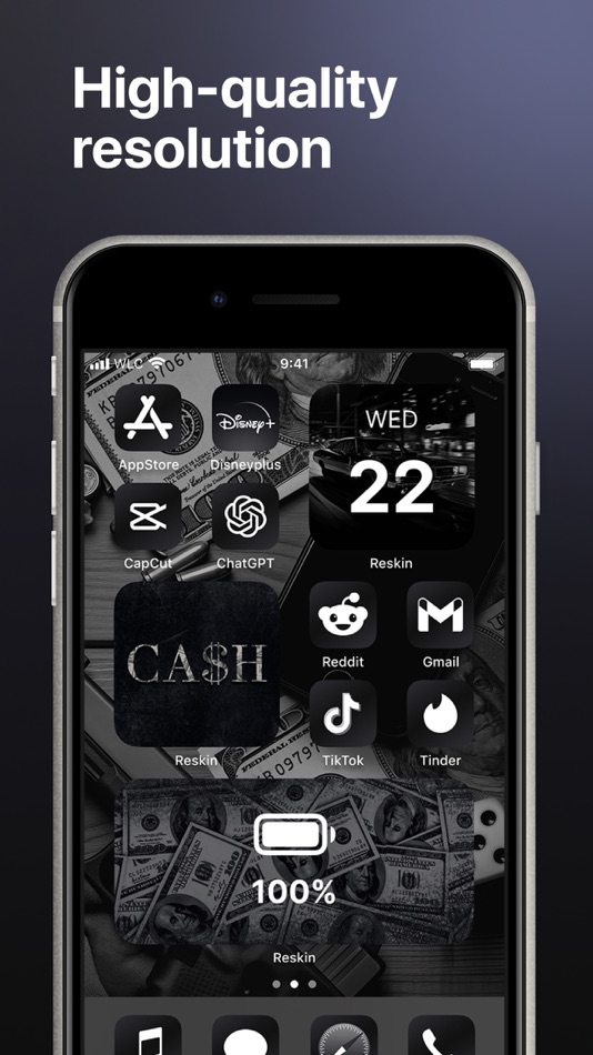 #2. Reskin: Themes, Widgets, Icons (iOS) By: NEOTRINITI OSOO