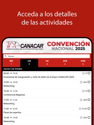 Convención CANACAR 2025 iPad screenshot