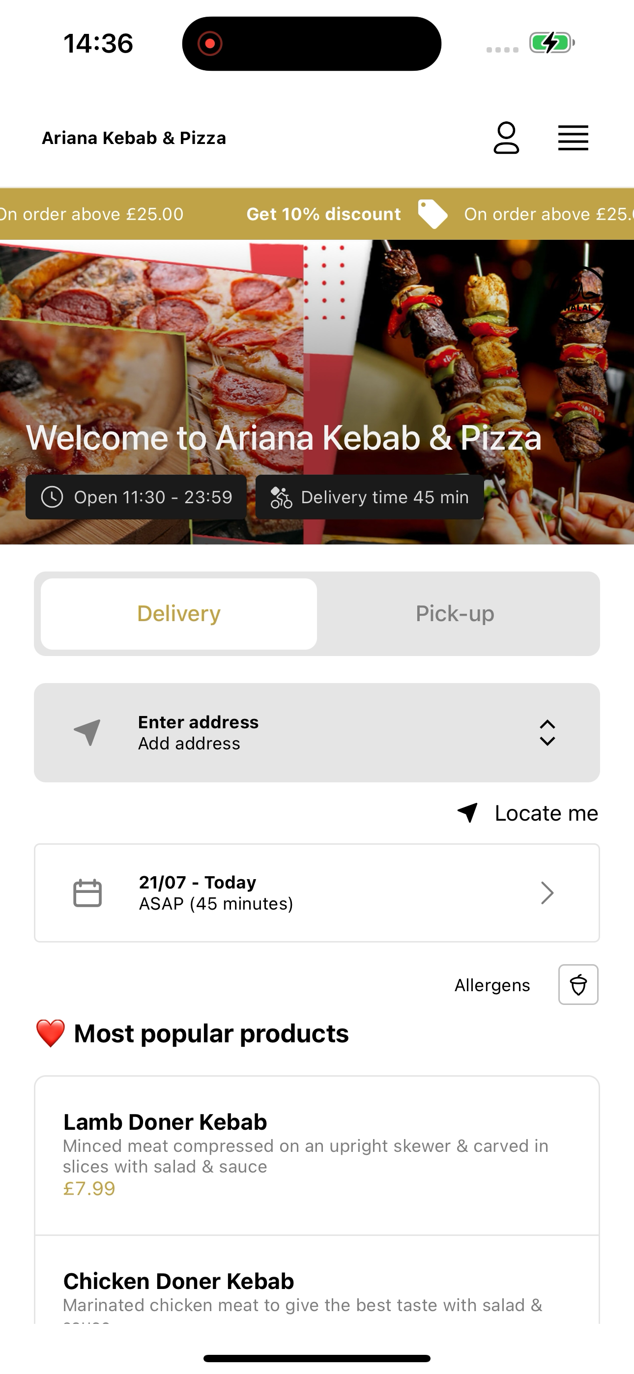 Ariana Kebab & Pizza screenshot 3