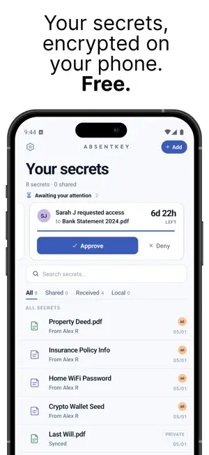 AbsentKey: Secret Vault screenshot 1