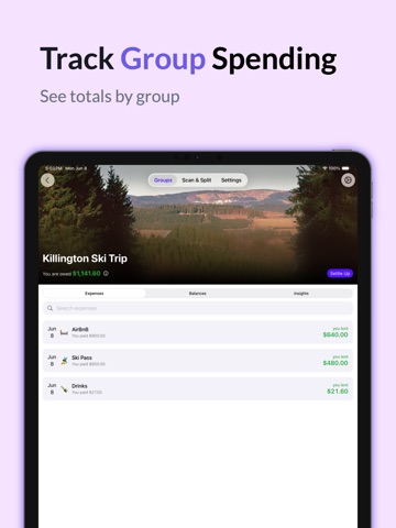 IOU: Split Receipts & Expense iPad screenshot