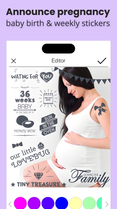 Pregnancy announcement -Giggly iPhone screenshot 9 - Photo & Video app