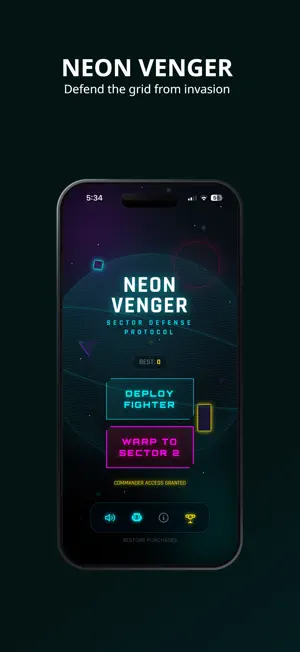 Neon Venger: Retro Shooter screenshot 1