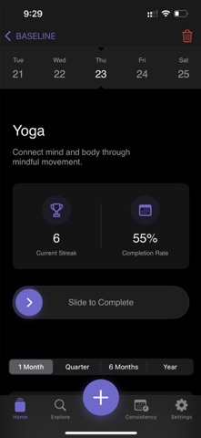 Baseline Habits screenshot