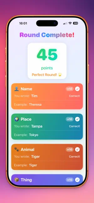 Name Place Animal Thing Game screenshot 4