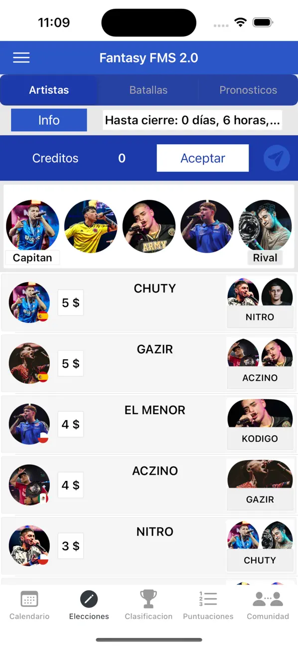 Screenshot #2 pour Fantasy FMS - Liga Freestyle