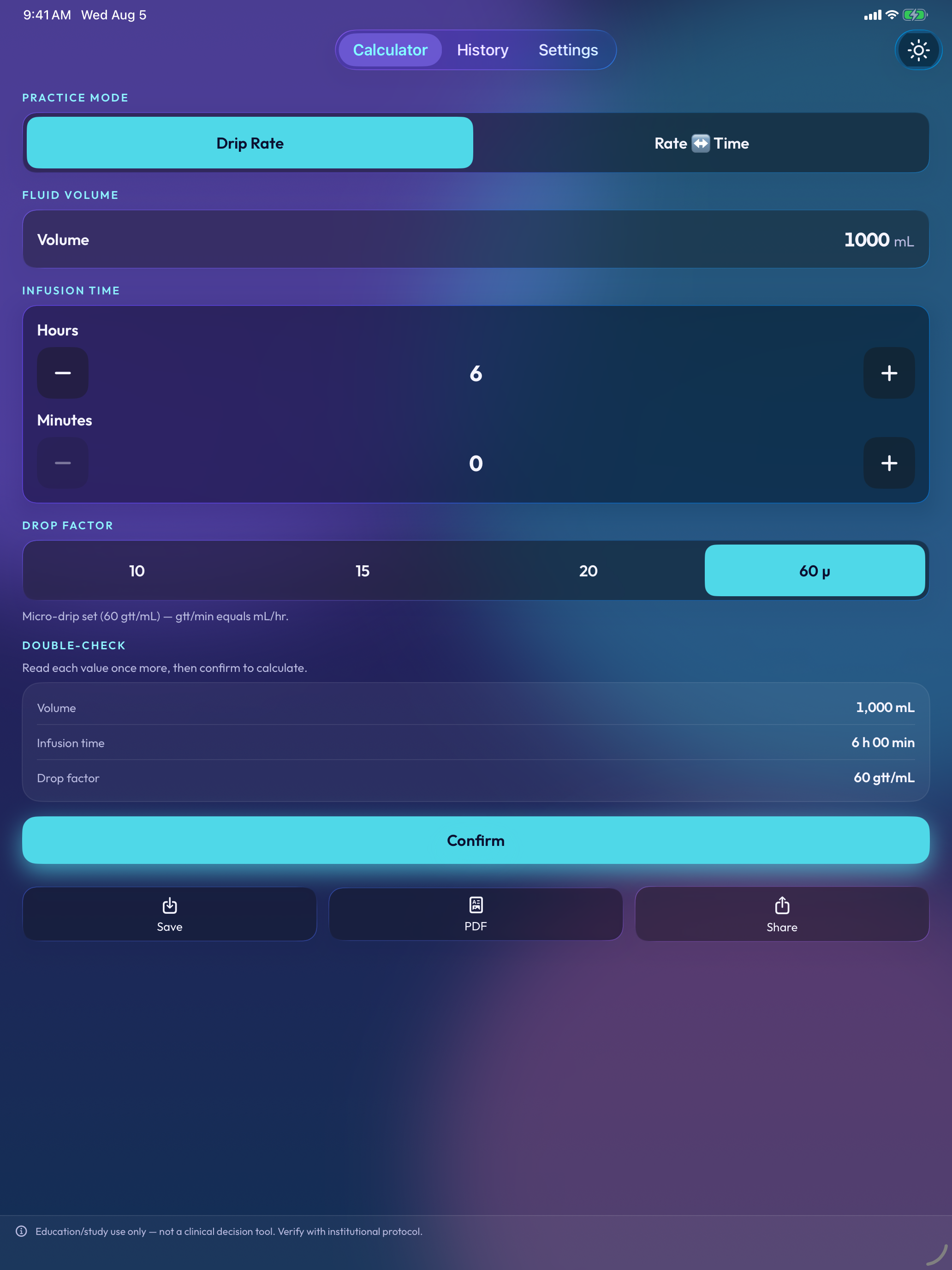 IV Drip & Infusion Time Calc screenshot 11