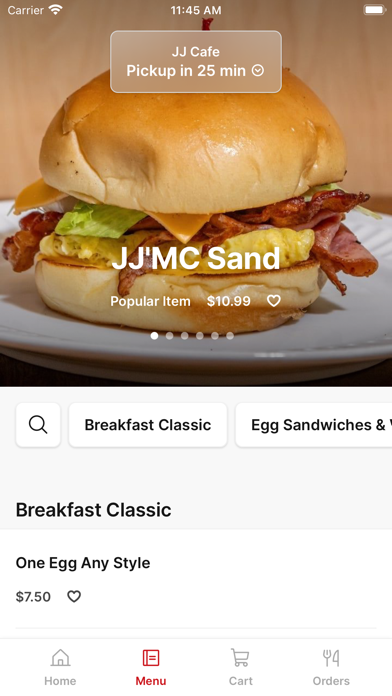 JJ Cafe iPhone screenshot 2 - Food & Drink app