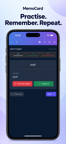 MemoCard Learn with Flashcards screenshot 4