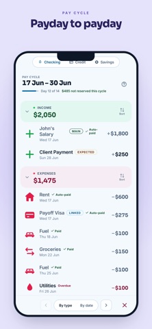 Keep Above: Bills & Budget screenshot