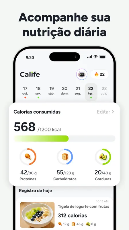 Calife: AI Calorie Tracker screenshot 2 of 6