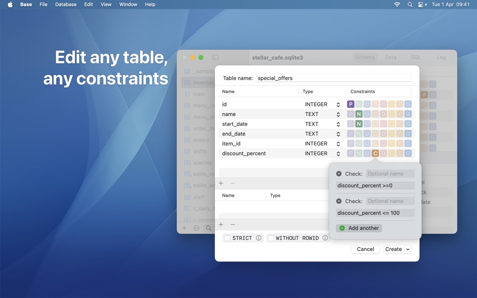 #3. Base - SQLite Editor (macOS) بواسطة: Menial