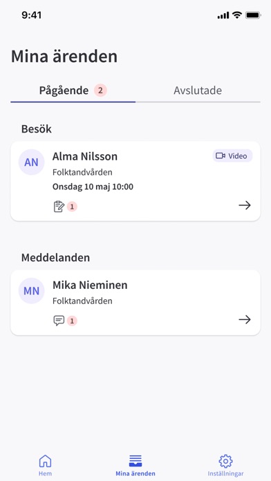 Folktandvården Sthlm vårdmöte iPhone screenshot 3