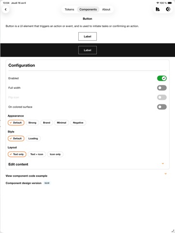 Design System Toolbox iPad screenshot