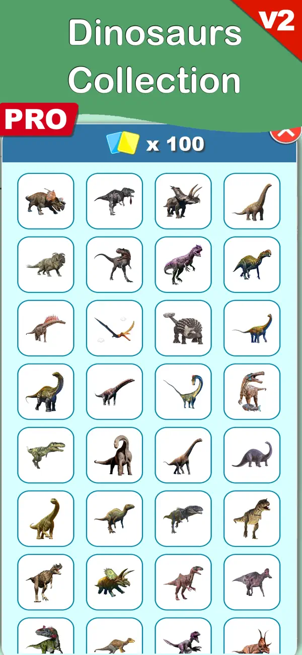 Screenshot #1 pour Dinosaurs Cards V2 PRO