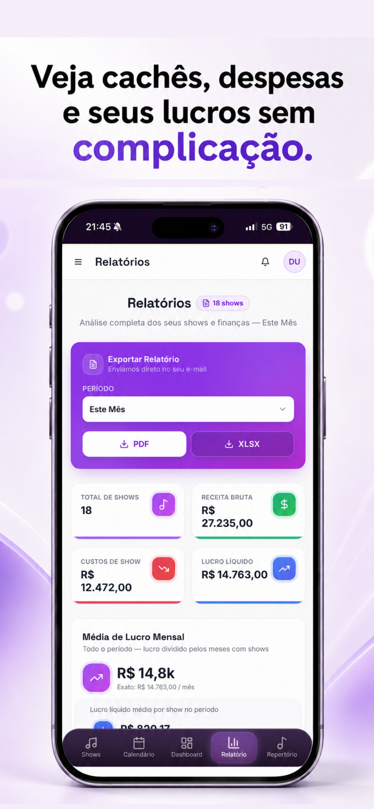 SouArtista: Cachês e agenda screenshot 3
