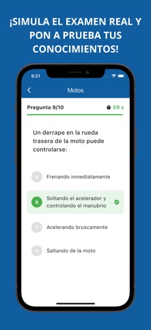 Examen teórico de conducir screenshot