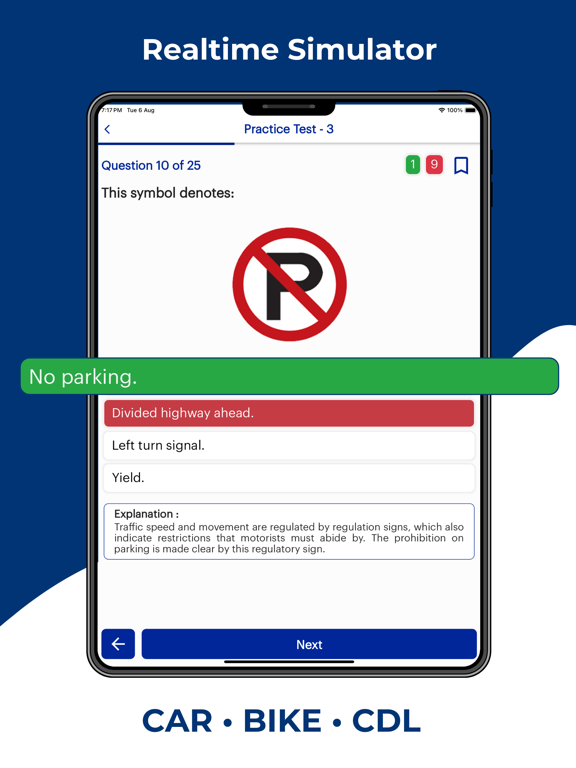Colorado DMV Permit Practice iPad screenshot 2 - Education app