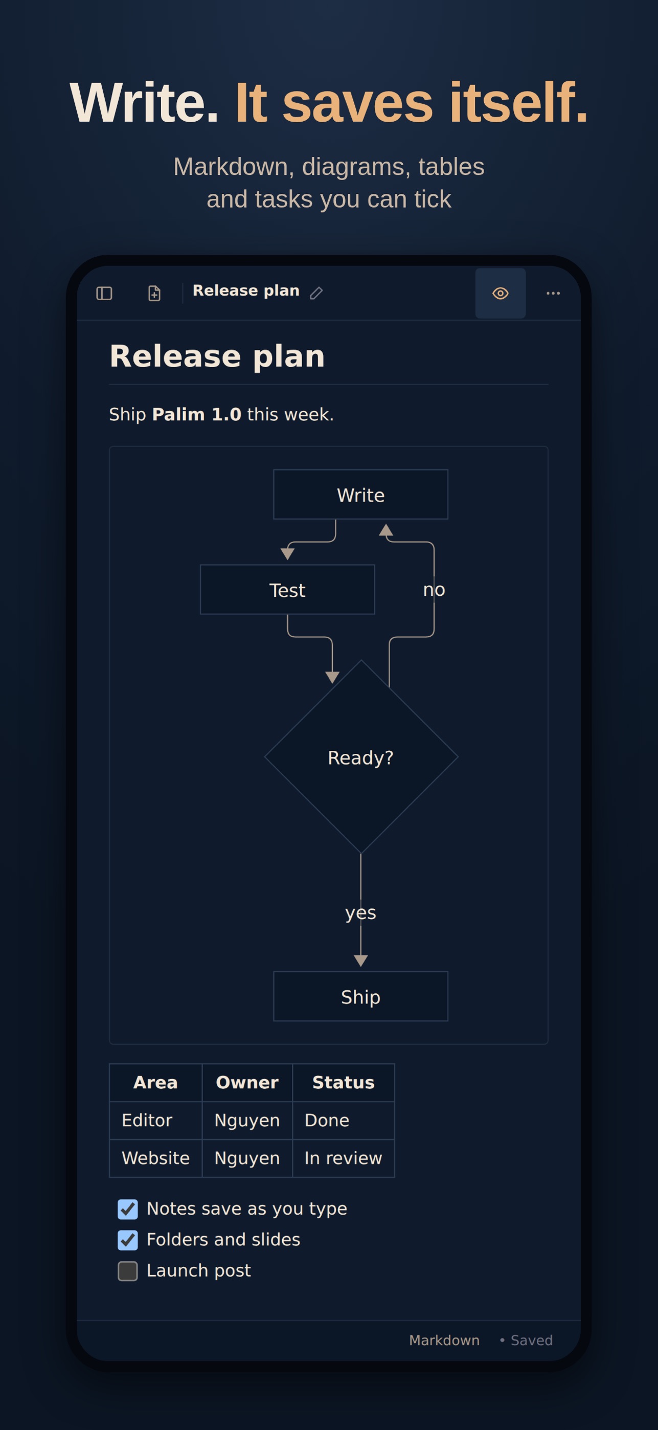 Screenshot 1 of Palim: Scratchpad