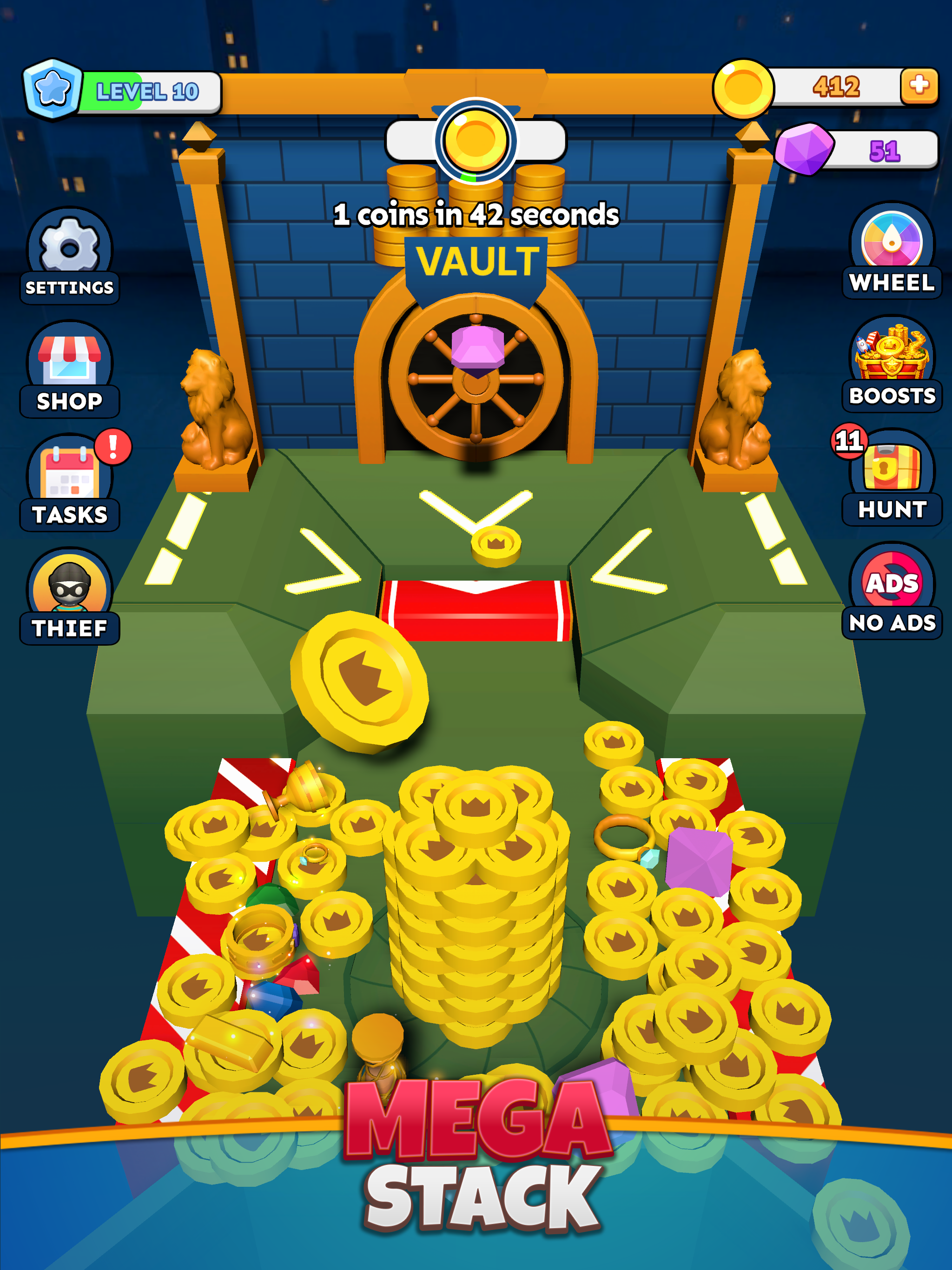 Coin Heist: Treasure Pusher