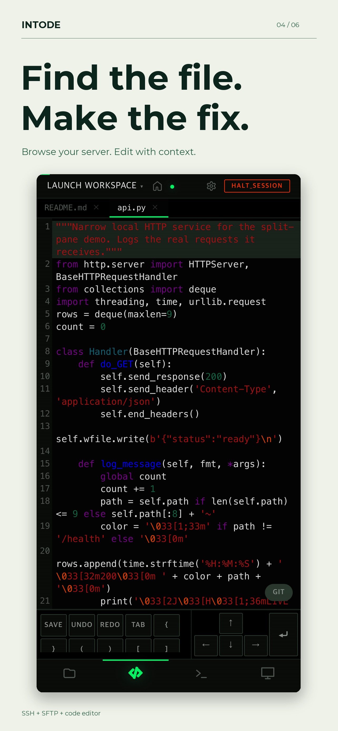 Screenshot 4 of Intode - Mobile SSH IDE