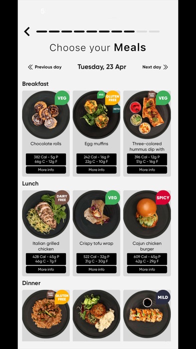 Fitcal Healthy Meal Plan Screenshot