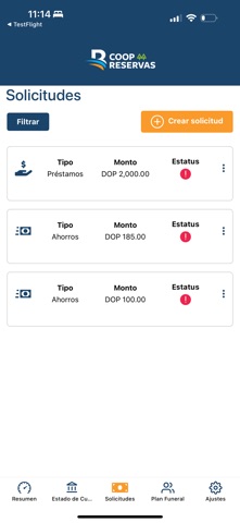 CoopReservas screenshot