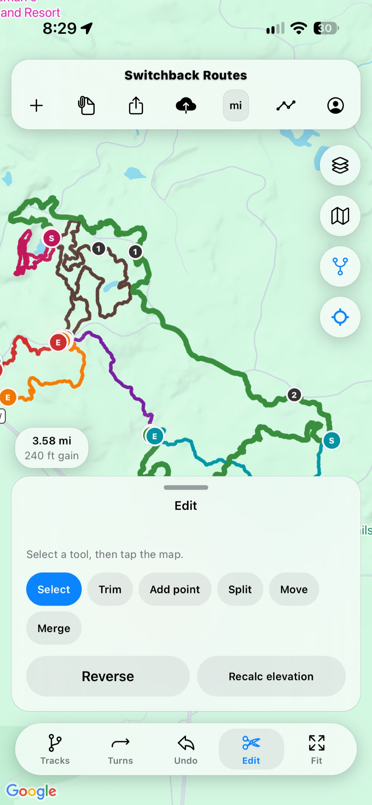 Screenshot 4 of Switchback Routes