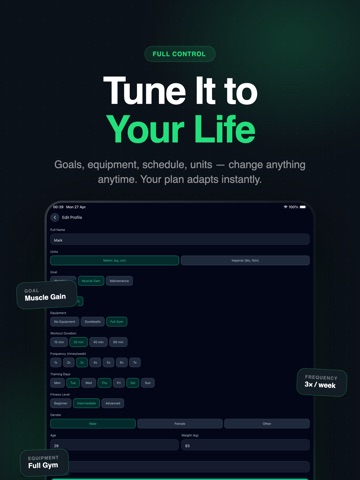 Fitnix: AI Workout Coach iPad screenshot