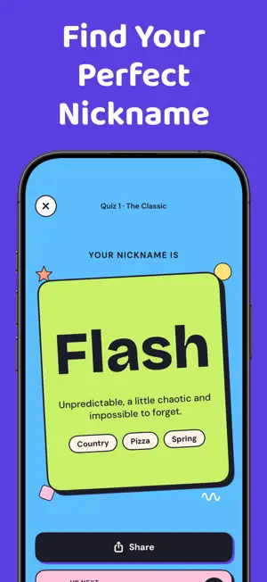Nickname Generator - Fun Quiz screenshot 1