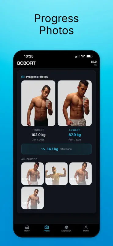 Bobofit: Weight & BMI Tracker screenshot 4 of 7