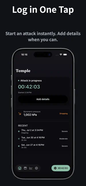 Migraine Tracker & Headache screenshot 1