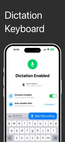 Spokenly: Audio to Text AI app iPhone screenshot