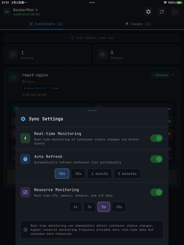 DockerMonPro ipad screenshot 4
