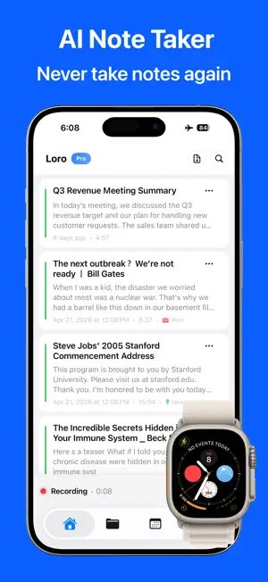 LoroNote - Speech to Text screenshot 1