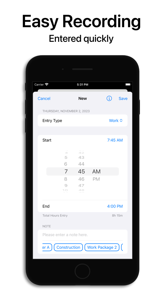 #4. Hours Tracker - myTime (iOS) 由: Heiner Gerdes