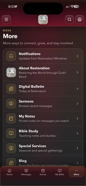 Restoration Ministries Cogic screenshot 4