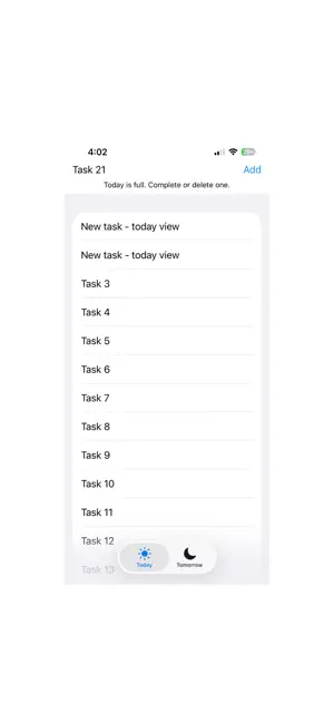 Tomorrow - 20 Task Limit screenshot 1