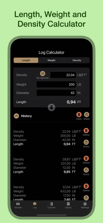 Wood Log Calculator screenshot 4