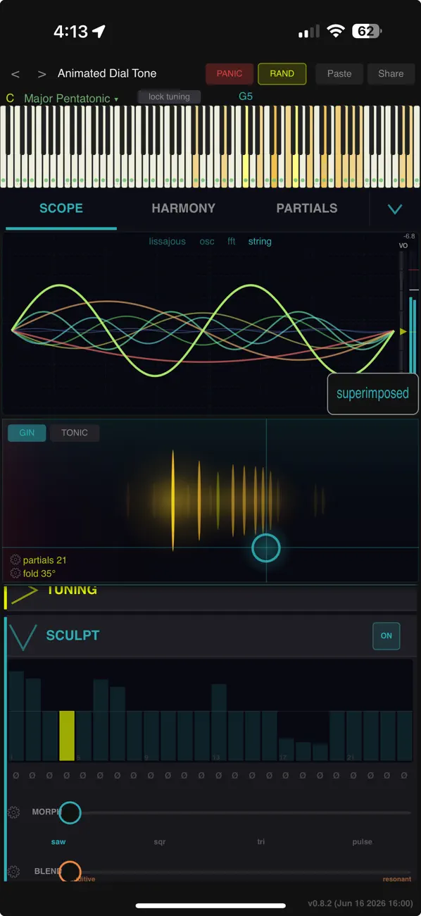 Screenshot #1 pour Beat Kitchen Harmonic Synth
