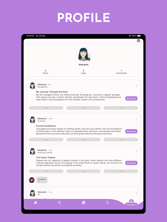 Tell Your Story App iPad screenshot 4 - Social Networking app