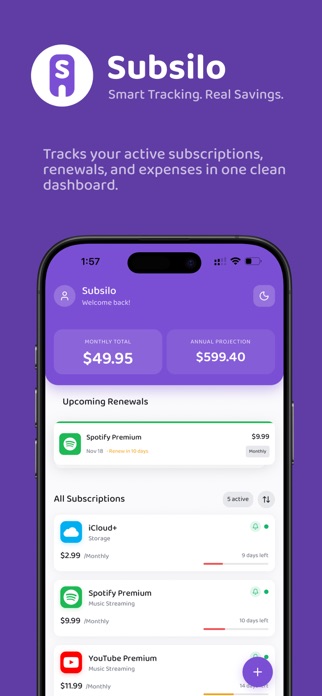 Subsilo: Subscription Tracker Screenshot 1 of 9