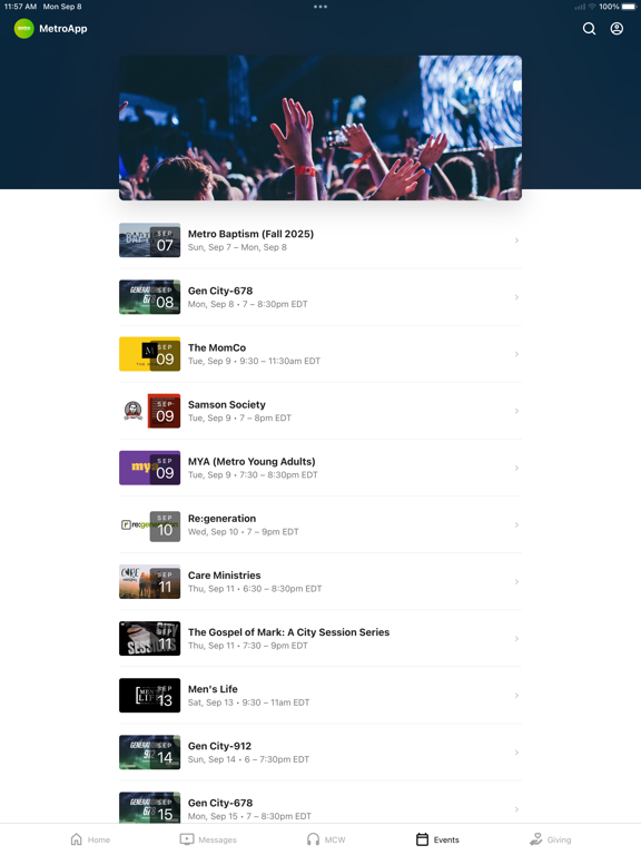 metrocitychurch.tv iPad screenshot 4 - Lifestyle app