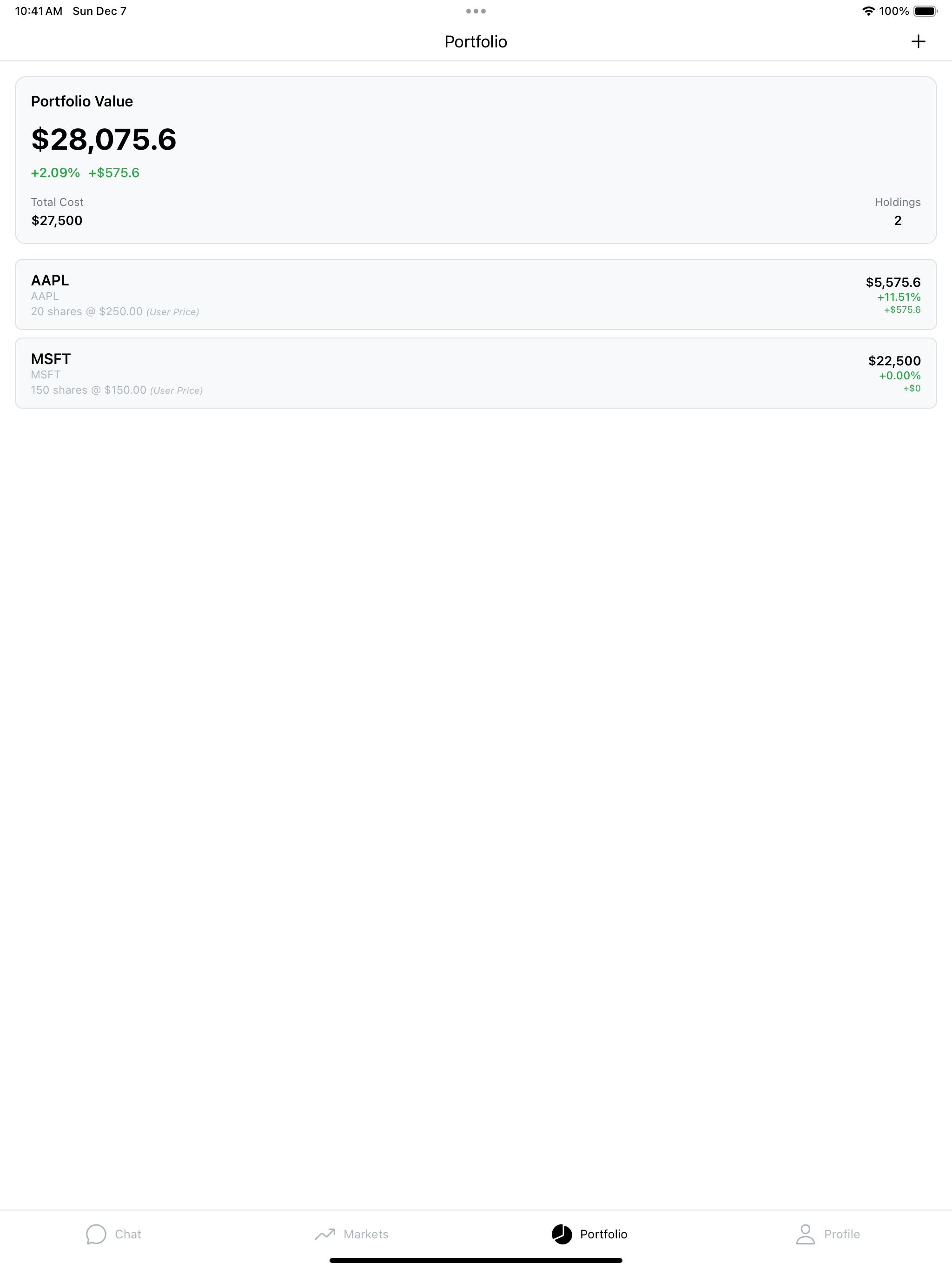 Personal Trader
