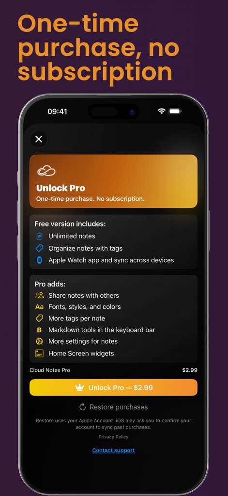 Cloud Notes: Watch & Lists - Productivity App | MWM