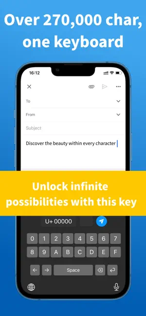 Unicode Keyboard Type All Char screenshot 1