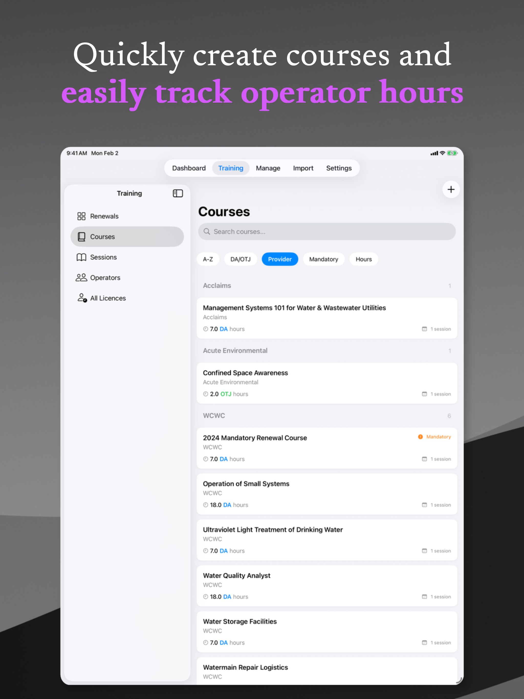 AquaTrack: Training & Licences screenshot 7