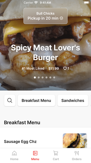 BullChicks B.R. iPhone screenshot 2 - Food & Drink app