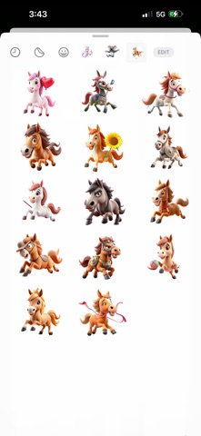 Galloping Horse Stickers iPhone screenshot